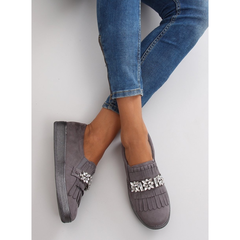 Slipons su una suola perla t277p Grigio 1