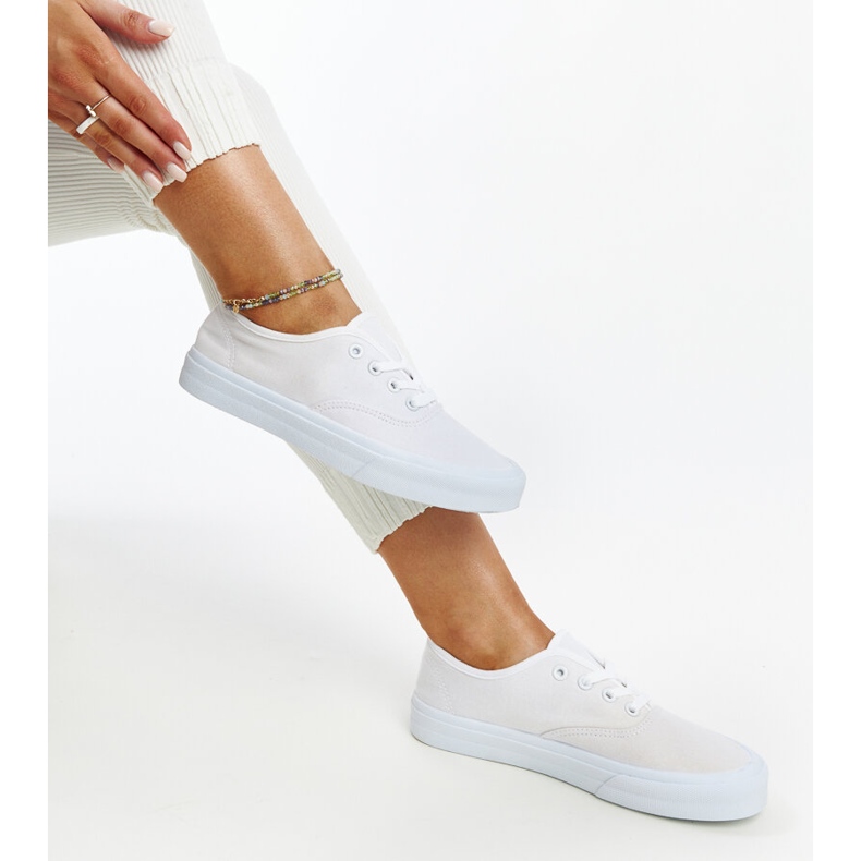 Sneakers in tessuto bianco di Fantina bianca 1