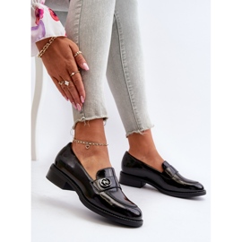 Mocassini da donna in vernice nera Dilhela nero 1