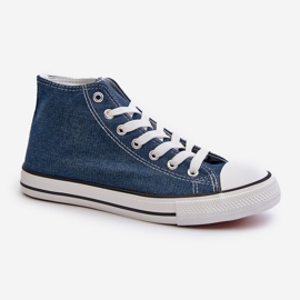 Scarpe da ginnastica in denim da donna Socerio blu 1