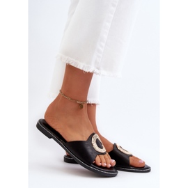 Infradito da donna con decorazione, Nero Cilima 2