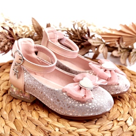 Apawwa Ballerine per bambini con fiocco rosa 2