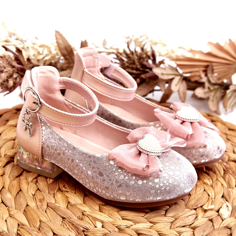 Apawwa Ballerine per bambini con fiocco rosa 2