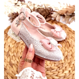 Apawwa Ballerine per bambini con fiocco rosa 1