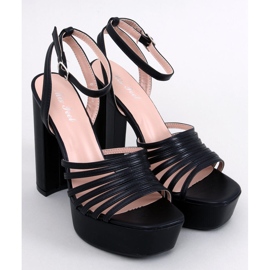 Sandali sulla piattaforma Taboo Black nero 1