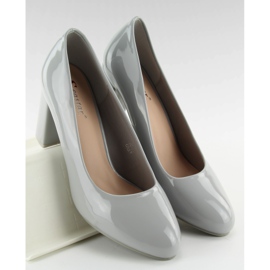 Decollete tacco largo largo m263p grigio 2