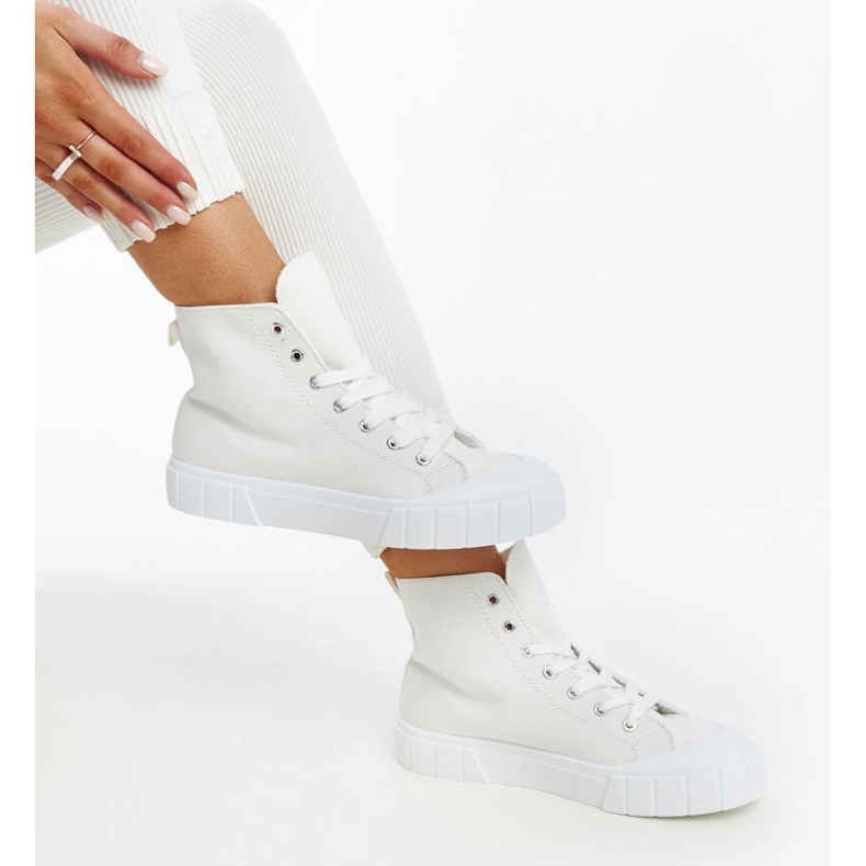 Sneakers alte bianche Vinka bianco 1