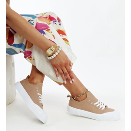 Sneakers in tessuto marrone di Eduard 1