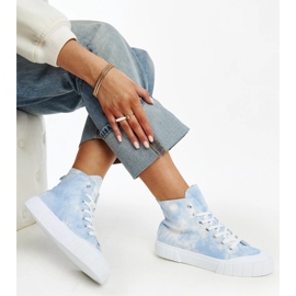Sneakers alte Raissa in tessuto blu 1