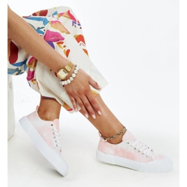 Sneaker Jerina in tessuto rosa 1