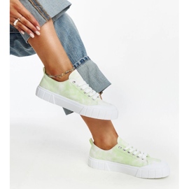 Sneakers Jerina in tessuto verde chiaro 1