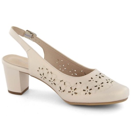 Sandali traforati Sergio Leone W SK436B, beige perla 1