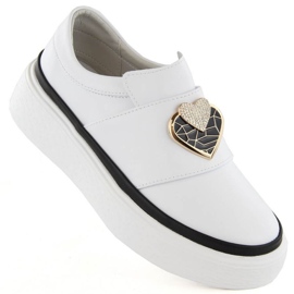 Scarpe Artiker W HBH69 in pelle, bianche bianca 1