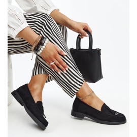 Mocassini Vinceza in camoscio nero 1