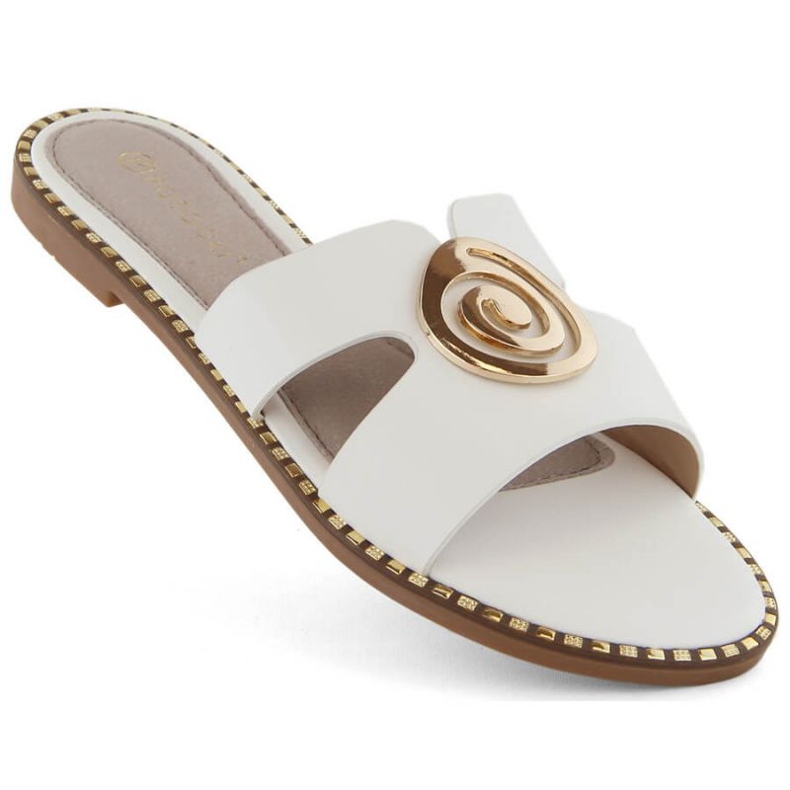 Potocki W WOL234B infradito con tacco basso, bianche bianco 1