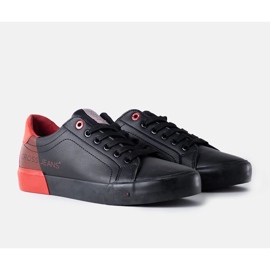 Sneakers Cross Jeans da uomo nere e rosse nero 1