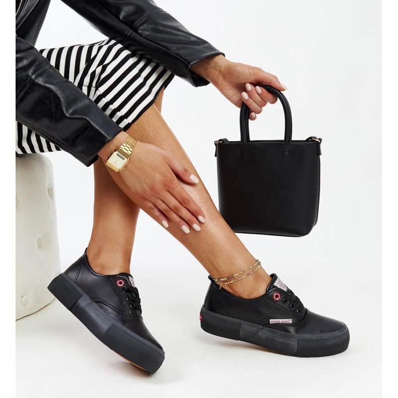 Sneakers Cross Jeans nere da donna nero 1