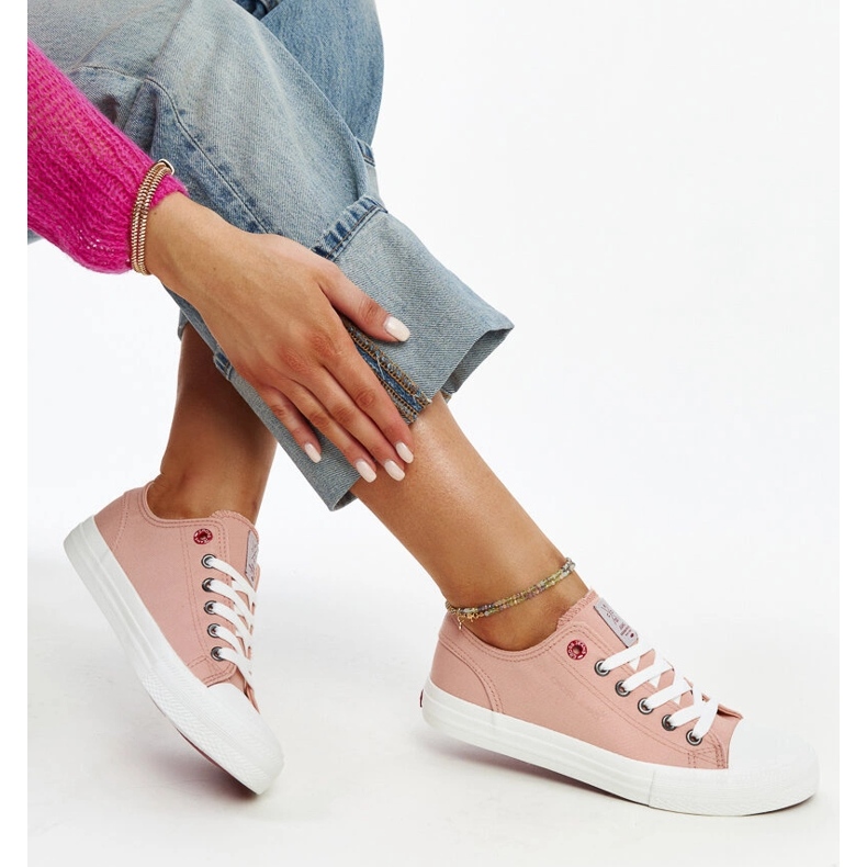 Sneakers Cross Jeans da donna di colore rosa 1