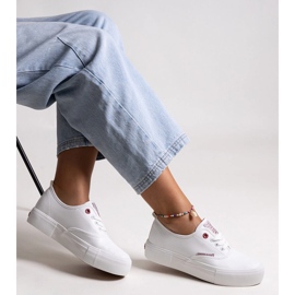 Sneakers bianche da donna con suola spessa, Cross Jeans bianca 1