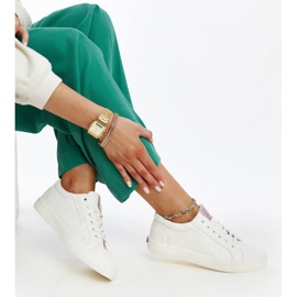 Sneakers Cross Jeans da donna in ecopelle bianca bianco 1