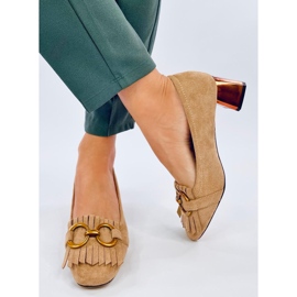 Weinn Décolleté con tacco color rame beige 2