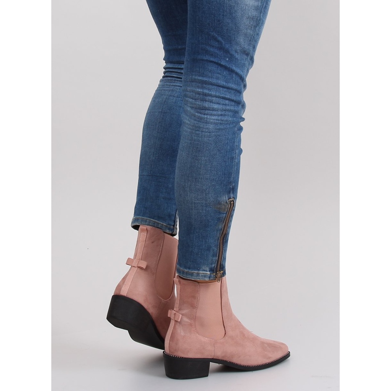Slanciati stivaletti Chelsea con fiocco M270 Pink rosa 1