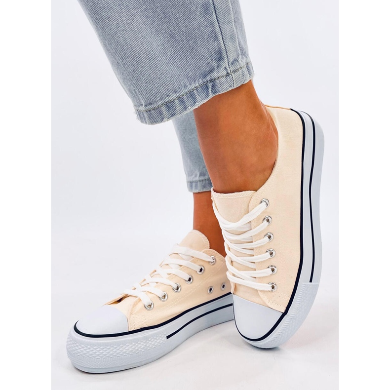Sneakers classiche da donna Fargis Beige 2