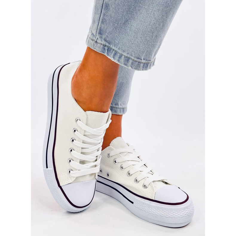 Sneakers classiche da donna Fargis White bianco 2
