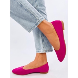 Keys Ballerine con soletta in pelle fucsia rosa 1