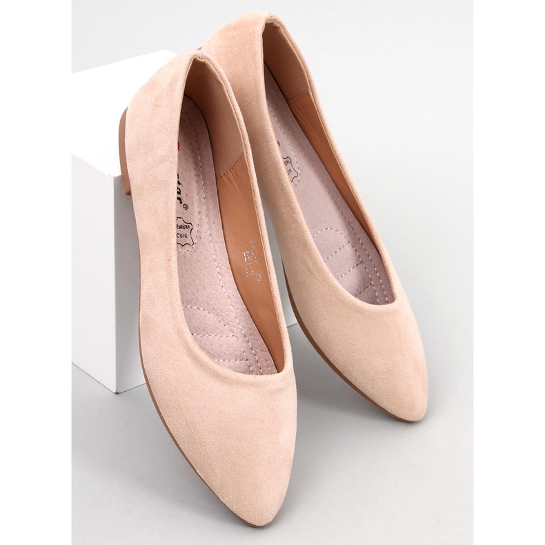 Keys Ballerine con soletta in pelle beige 1