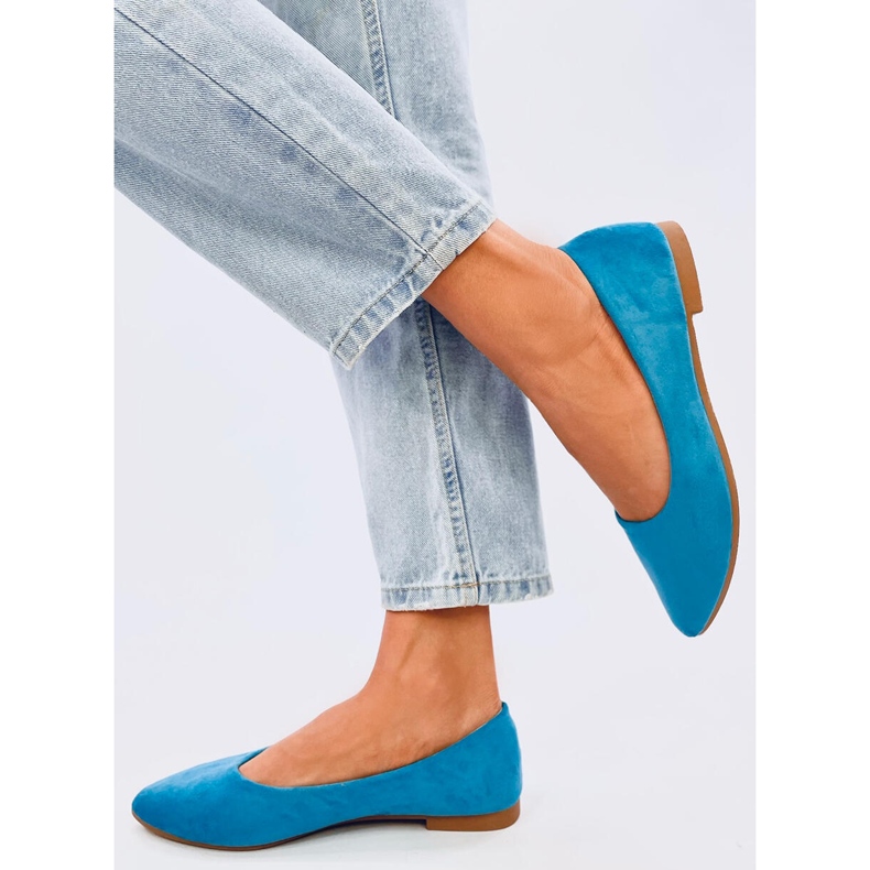 Ballerine Keys LT.BLUE con sottopiede in pelle 1