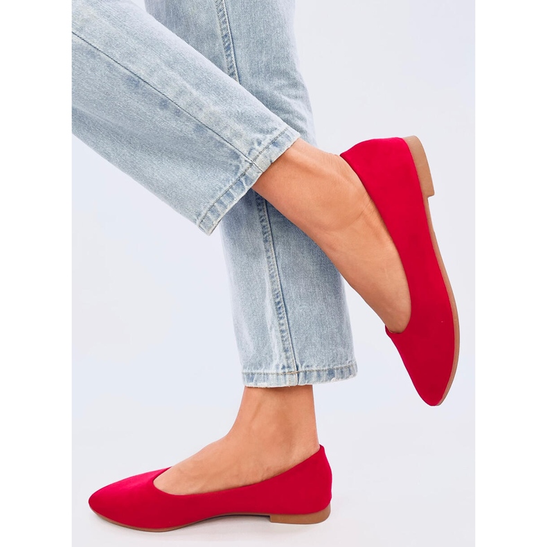 Keys Ballerine con soletta in pelle rossa rosso 1