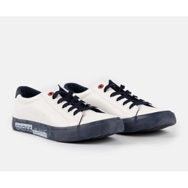 Sneakers Cross Jeans da uomo di colore bianco e blu navy bianca 1