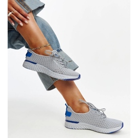 Sneakers Cross Jeans da donna in tessuto grigio 2