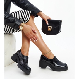 Scarpe in vernice nera nero 1