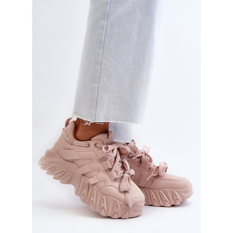 Sneakers da Donna con Suola Grossa, Rosa Ellerai 2