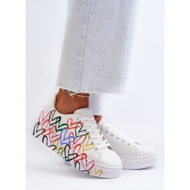 Sneakers Da Donna Con Cuori Di Colore Bianco Claral 2