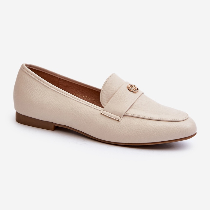 Mocassini Tacco Piatto da Donna Beige Sylvaine 1