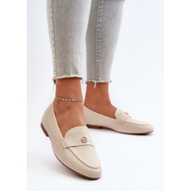 Mocassini Tacco Piatto da Donna Beige Sylvaine 2