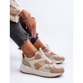 Sneakers Platform da Donna Multicolor Lenivia beige 1