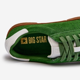 Sneakers da uomo in pelle scamosciata Big Star NN174188 Verde 2