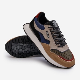 Sneakers da Uomo Big Star NN174320 Memory Foam System Beige-Blu 2