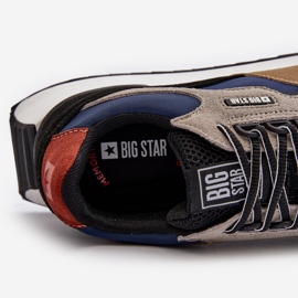 Sneakers da Uomo Big Star NN174320 Memory Foam System Beige-Blu 1