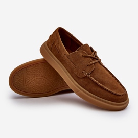 Mocassini brogue da uomo in pelle scamosciata Big Star NN174198 Cammello marrone 1
