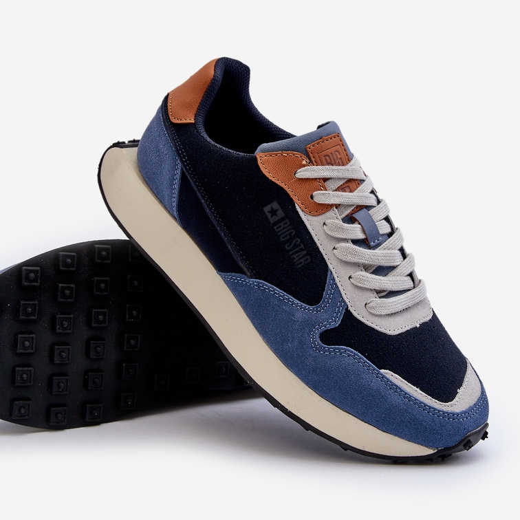 Scarpe da ginnastica da uomo Memory Foam System Big Star NN174356 Blu Navy 2