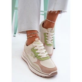Sneakers da Donna Big Star NN274A091 Beige e Verde 1