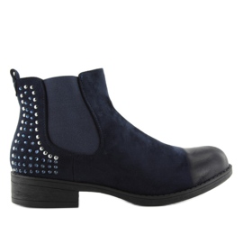 JAX3251 stivali Jodhpur blu con borchie blu navy 1