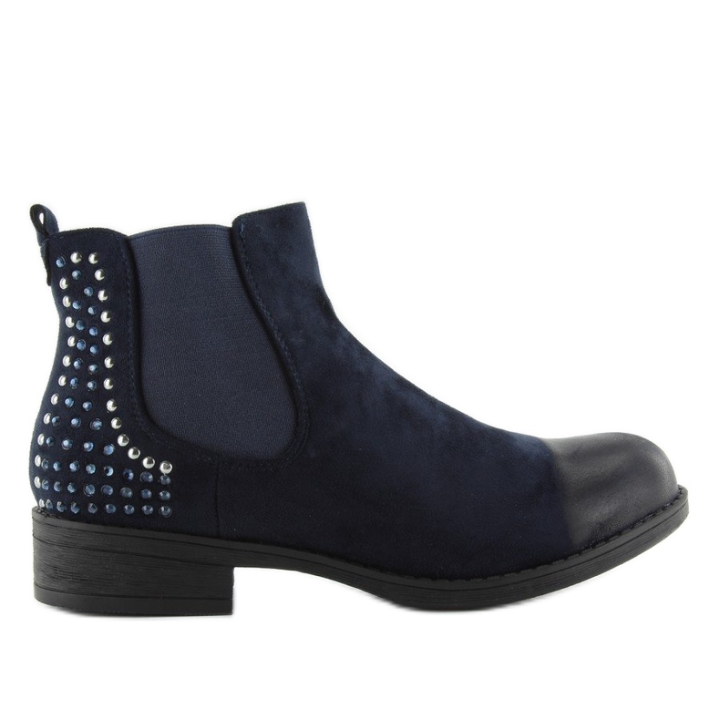 JAX3251 stivali Jodhpur blu con borchie blu navy 1