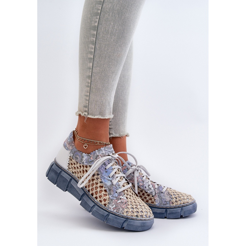 Scarpe in pelle da donna Maciejka 05850-06 Blu 2