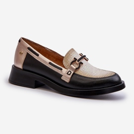 Mocassini in pelle Scarpe da donna Maciejka 06493-01 Nero 2